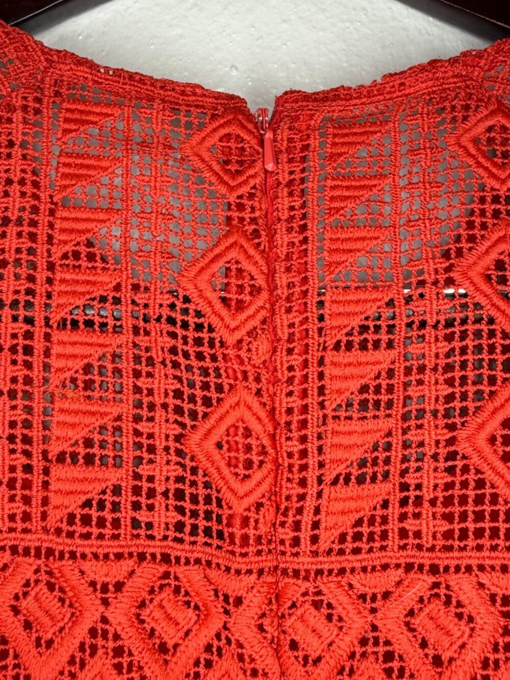 PRICE FIRM Anthropologie Maeve Orange Lace Handkerchief Dress 2/Small - Picture 7 of 9